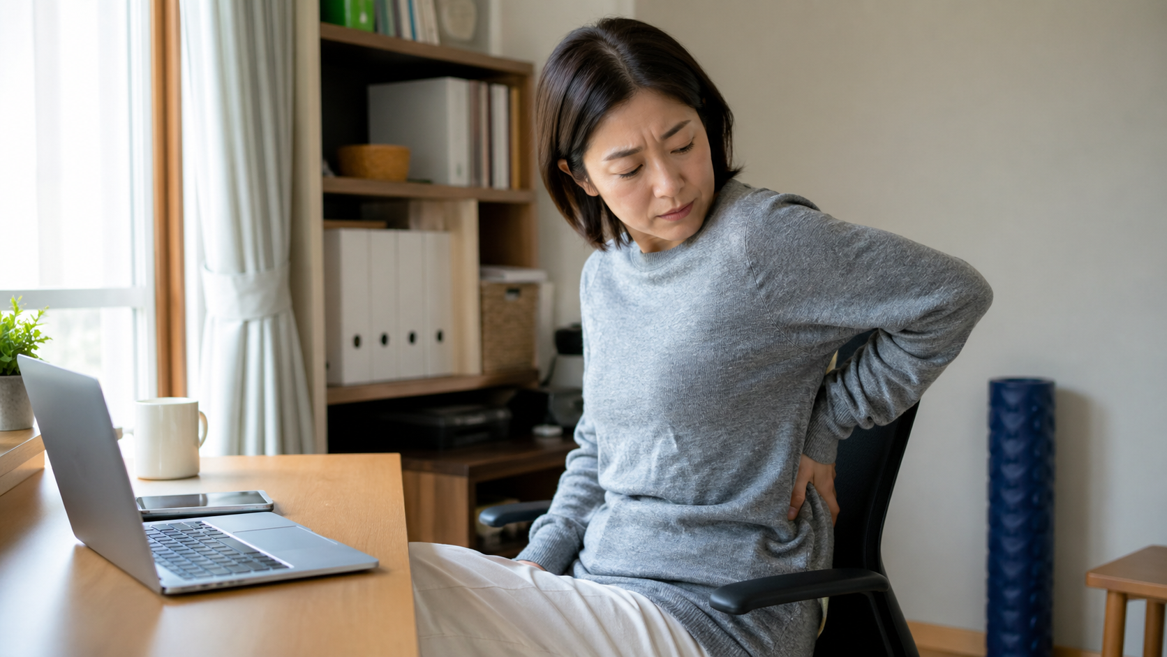 腰痛　ストレッチ ボール01